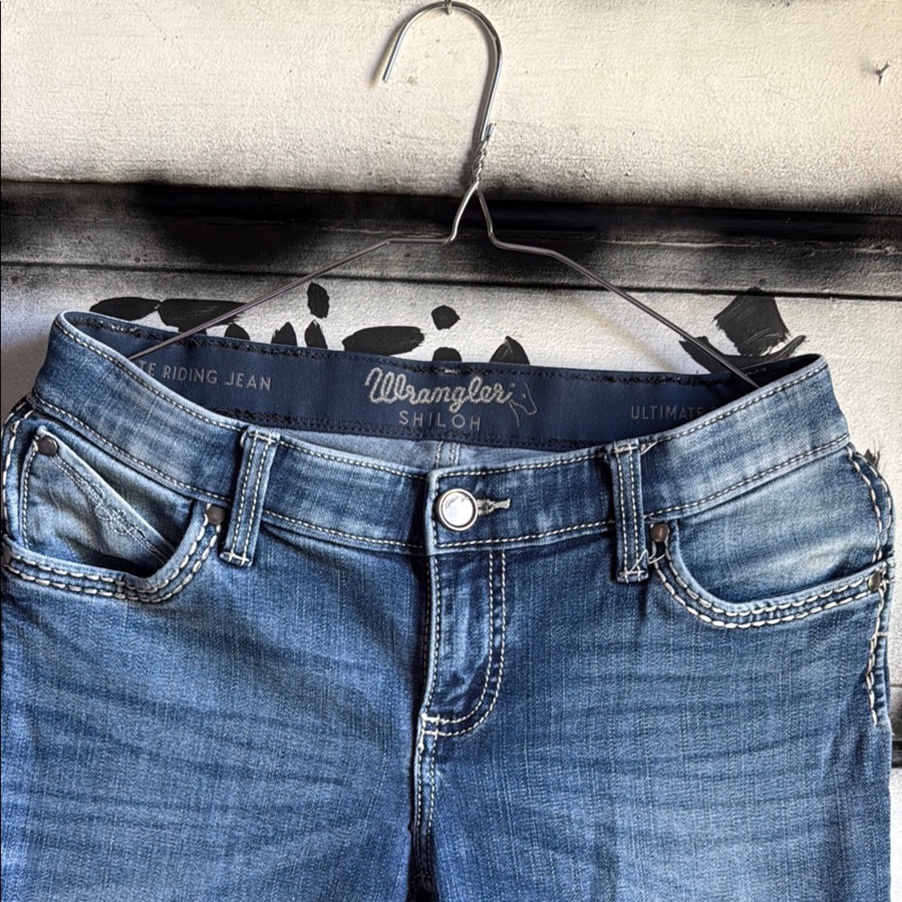 Wrangler Blue Straight Leg Jeans Classic Style - Picture 4 of 7